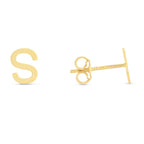14K Gold Initial 'A Through Z' Stud Earring - Johnny Dang & Co