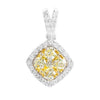 14KW 1.00CTW FANCY YELLOW DIAMOND PENDANT - Johnny Dang & Co