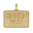 CUSTOM DIAMOND GREEN RUN PENDANT - Johnny Dang & Co