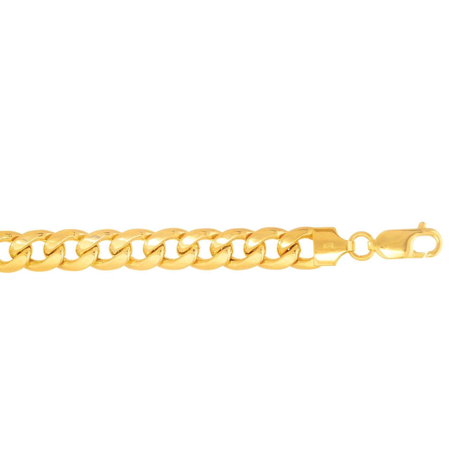 14K Gold 8mm Semi-Solid Miami Cuban - Johnny Dang & Co