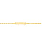 Kids 14kt 6 inches Yellow Gold Shiny Heart Link ID Bracelet with Lobster Clasp - Johnny Dang & Co