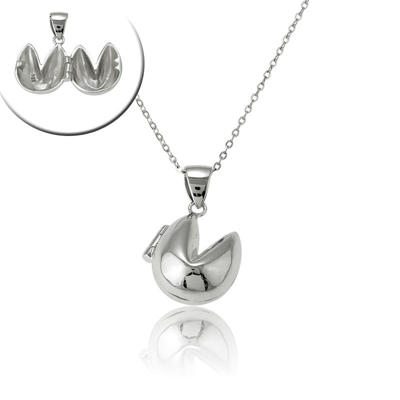 Sterling Silver Fortune Cookie Locket - Johnny Dang & Co