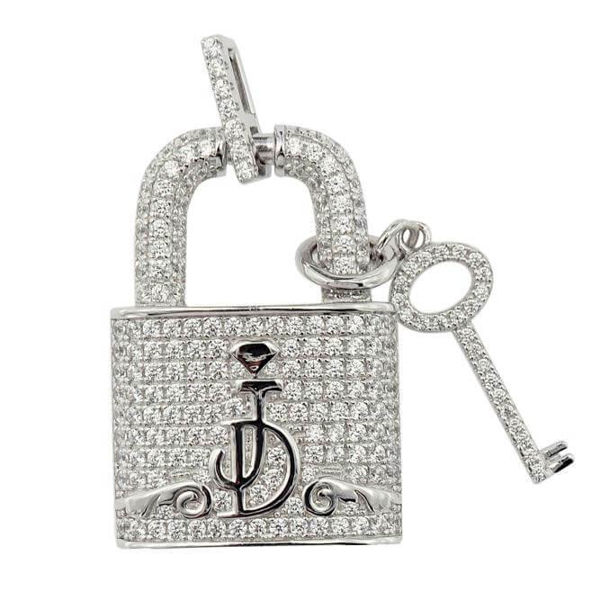 SILVER CZ JOHNNY DANG LOGO PENDANT - Johnny Dang & Co