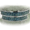 JDG65-BLUE MAGIC 4 ROW HAND SET DIAMOND GRILL - Johnny Dang & Co