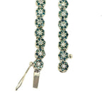 JDN102.4 - BLUE DIAMOND FLOWER CHAIN - Johnny Dang & Co