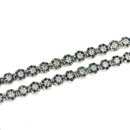 JDN102.4 - BLUE DIAMOND FLOWER CHAIN - Johnny Dang & Co