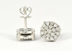 0.50 CTTW Cluster Diamond Custom Earrings - Johnny Dang & Co