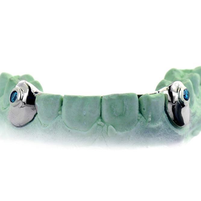 JDTK-S151607-1 SINGLE 18K INDIVIDUAL TOOTH WITH A SINGLE BLUE DIAMOND - Johnny Dang & Co