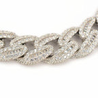 JDB1012 - Silver Baguette Cuban Bracelet - Johnny Dang & Co
