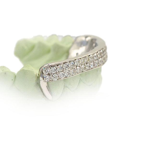 B-JD1031 - 6 TEETH 2 DIAMOND ROW BAR GRILL - Johnny Dang & Co