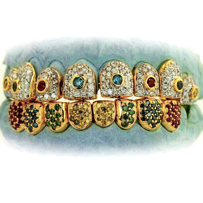 JDTK-G60-3 Ornaments Individual Permanent Colorful Diamond Grill - Johnny Dang & Co