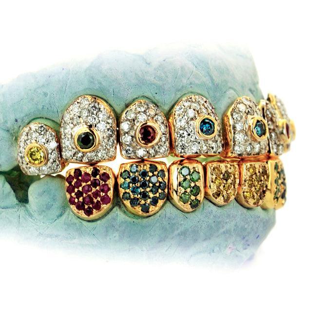 JDTK-G60-3 Ornaments Individual Permanent Colorful Diamond Grill - Johnny Dang & Co
