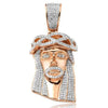 10KR 0.50CTW DIAMOND JESUS PENDANT [ROUNDED BAIL] - Johnny Dang & Co