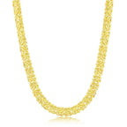 Sterling Silver Classic Byzantine Necklace - Gold Plated - Johnny Dang & Co