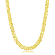 Sterling Silver Classic Byzantine Necklace - Gold Plated - Johnny Dang & Co