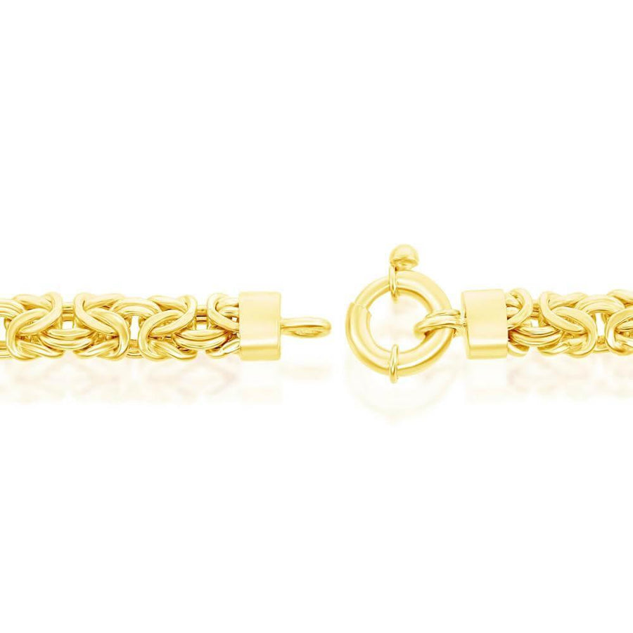 Sterling Silver Classic Byzantine Necklace - Gold Plated - Johnny Dang & Co