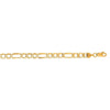 14kt 18 inches Yellow Gold 5.4mm Diamond Cut Alternate 3+1 Figaro Lite Chain with Lob ster Clasp - Johnny Dang & Co