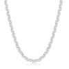 Sterling Silver Round Zig-Zag 4MM Cubic Zirconia Tennis Necklace - Johnny Dang & Co