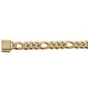14KY 6.86CTW DIAMOND FIGARO BRACELET - 12MM - 8.5" - Johnny Dang & Co