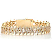 10KY 12.50CTW DIAMOND SPIKE MIAMI CUBAN BRACELET - Johnny Dang & Co