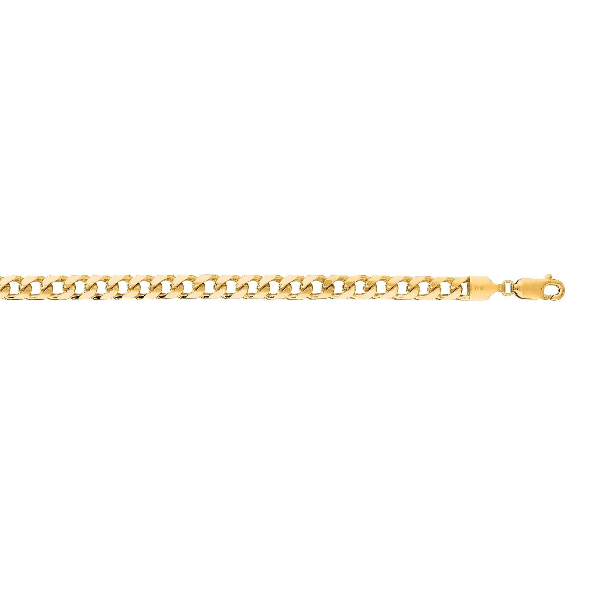 14kt 20 inches Yellow Gold 4.4mm Diamond Cut Miami Cuban Link Chain with Lobster Clasp - Johnny Dang & Co