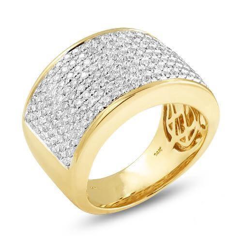 14K 1.75CT DIAMOND MENS 8 ROW PAVE BAND - Johnny Dang & Co