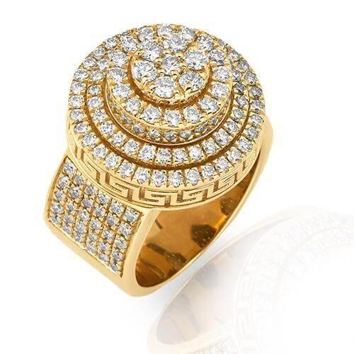 14K 3.50CT DIAMOND ROUND CLUSTER 