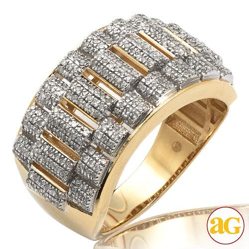 10KY 0.85CTW MICROPAVE DIAMOND MENS ROLEX LINK - Johnny Dang & Co
