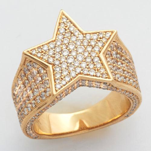 10KY 2.40CTW DIAMOND STAR SHAPE RING - Johnny Dang & Co