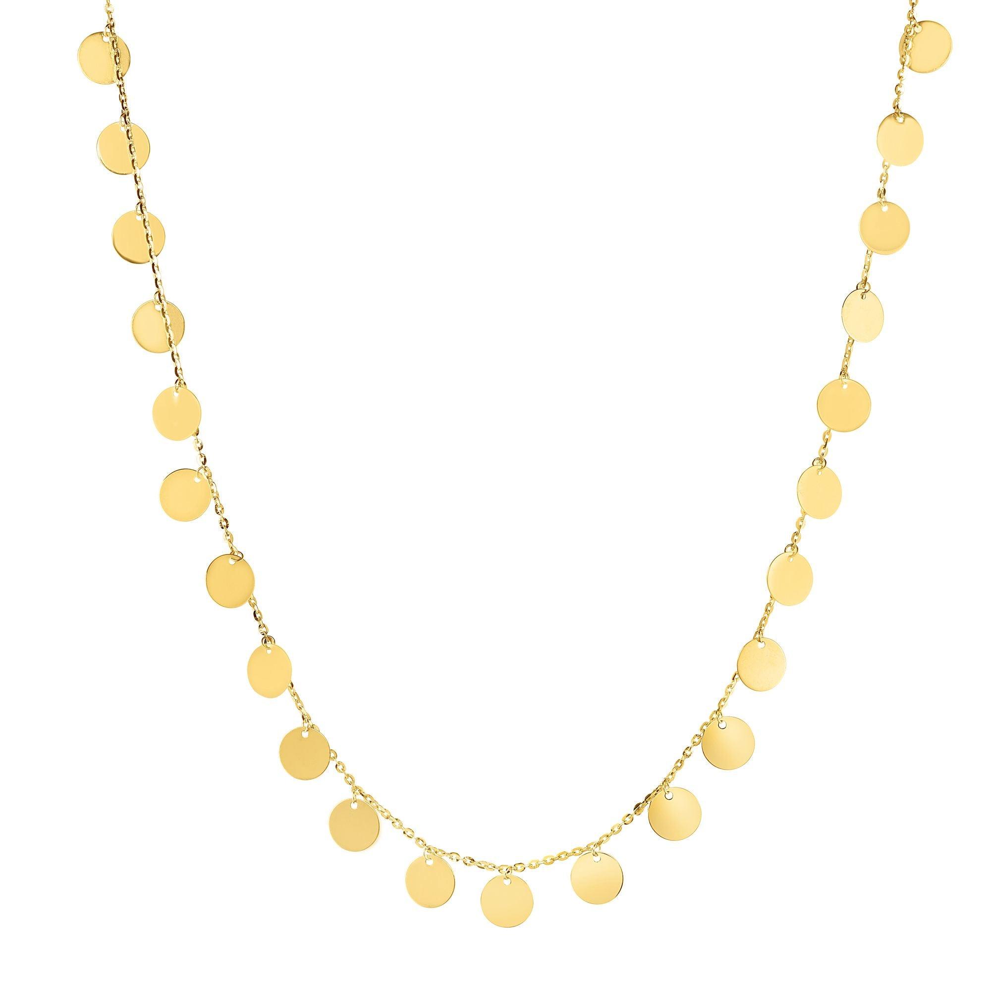 14K Gold Multi-Strand Bead Station Choker - Johnny Dang & Co