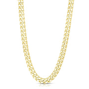 14kt Gold 26 inches Yellow Finish 11.13mm Polished New Semi-Solid Miami Cuban Chain with Box Clasp - Johnny Dang & Co