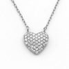 14KW 0.20CTW DIAMOND DOME HEART NECKLACE - Johnny Dang & Co