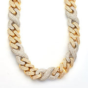 10KY+W 31.94CTW DIAMOND MIAMI CUBAN AND INFINITY - Johnny Dang & Co