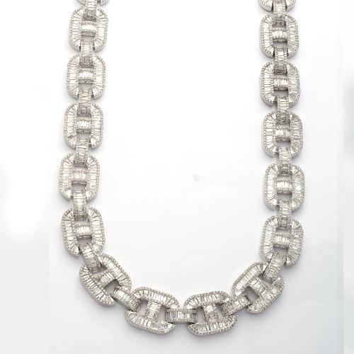 14KW 60.50CTW DIAMOND BAGUETTE GUCCI LINK - Johnny Dang & Co