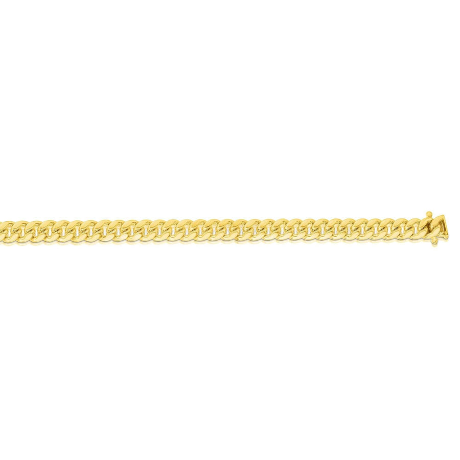 14kt Gold 8.5 inches Yellow Finish 5mm New Miami Cuban Bracelet with Box Clasp - Johnny Dang & Co