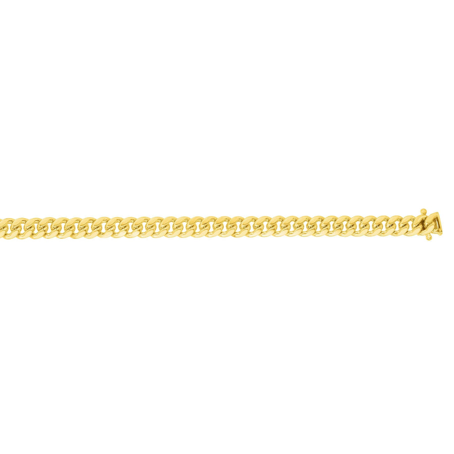 14kt Gold 8.75 inches Yellow Finish 9.2mm Polished New Miami Cuban Bracelet with Box Clasp - Johnny Dang & Co