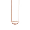 14kt Gold 18 inches Rose Finish 7.9x19mm(CE)+1.3mm(Ch) Polished Extendable Lips Necklace with Lobster Clasp - Johnny Dang & Co
