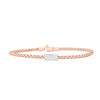 14kt Gold 7.25 inches Rose Finish 4.8mm Polished Popcorn Bracelet with Lobster Clasp with 0.1700ct 1.3mm White Diamond - Johnny Dang & Co