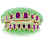 PWG2017 CANDY PAINT PAUL WALL CUSTOM DIAMOND PURPLE ENAMEL GRILL - Johnny Dang & Co