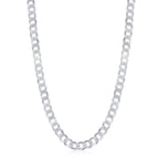 Sterling Silver 4.4mm Cuban Chain - Rhodium Plated - Johnny Dang & Co