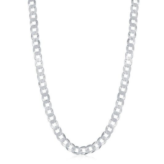 Sterling Silver 4.4mm Cuban Chain - Rhodium Plated - Johnny Dang & Co