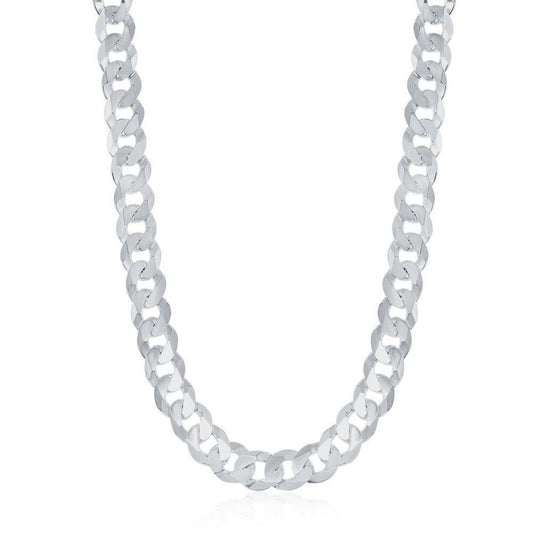 Sterling Silver 6.25mm Cuban Chain - Rhodium Plated - Johnny Dang & Co