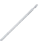 Sterling Silver 6.25mm Cuban Chain - Rhodium Plated - Johnny Dang & Co