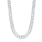 Sterling Silver 6.25mm Cuban Chain - Rhodium Plated - Johnny Dang & Co