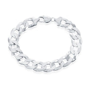 Sterling Silver 13.8mm Cuban Chain - Rhodium Plated - Johnny Dang & Co