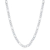Sterling Silver 4.2mm Figaro Chain - Rhodium Plated - Johnny Dang & Co
