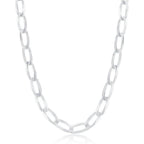 Sterling Silver 7.1mm Flat Cheval Chain - Rhodium Plated - Johnny Dang & Co