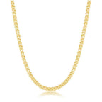 Sterling Silver 3mm Round Coriana Chain - Gold Plated - Johnny Dang & Co