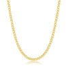 Sterling Silver 3mm Round Coriana Chain - Gold Plated - Johnny Dang & Co