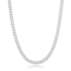 Sterling Silver 4mm Franco Chain (120 Gauge) - Rhodium Plated - Johnny Dang & Co